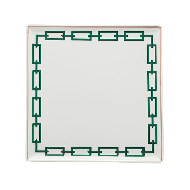 Ginori 1735 Catene Square Centerpiece, Smeraldo