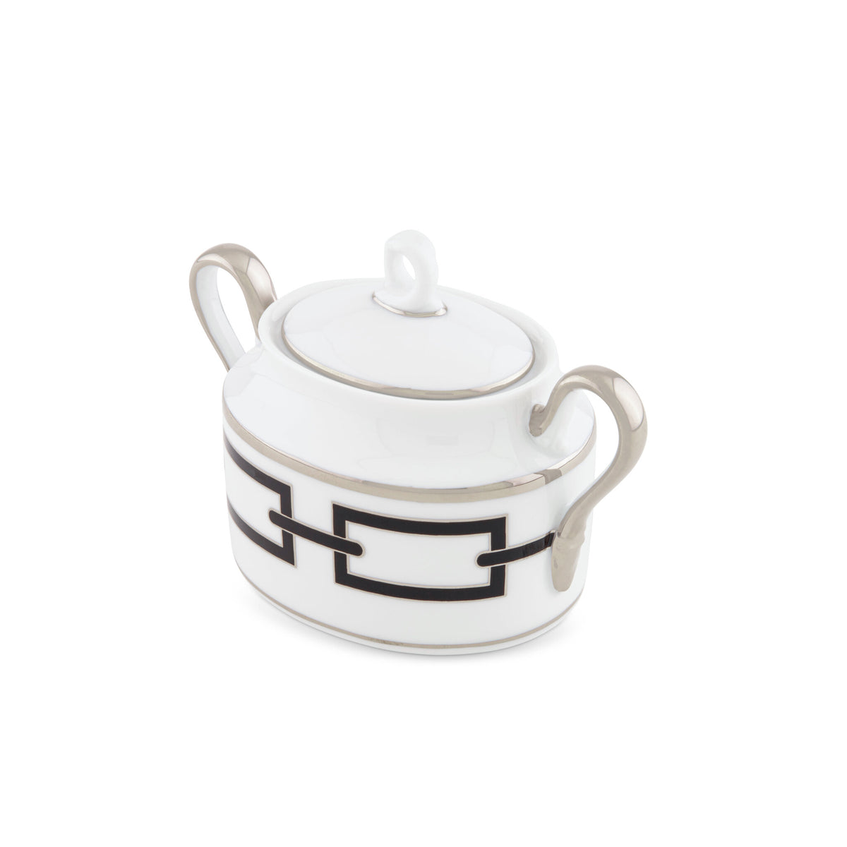 Ginori 1735 Catene Sugar Bowl, Black, view 2