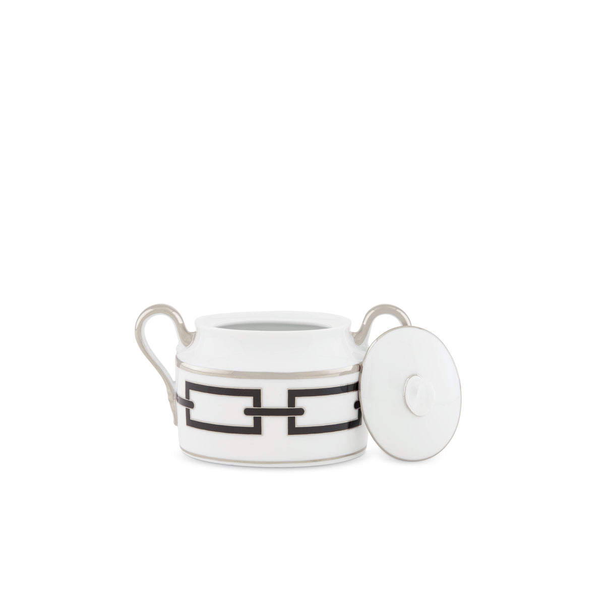 Ginori 1735 Catene Sugar Bowl, Black, view 3
