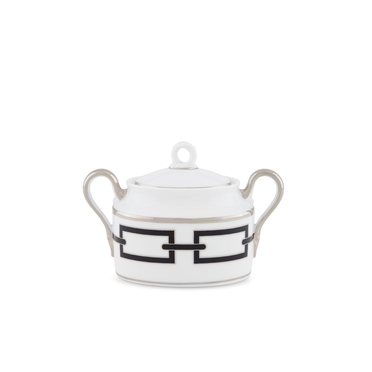 Ginori 1735 Catene Sugar Bowl, Black