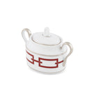 Ginori 1735 Catene Sugar Bowl, Scarlatto, view 2