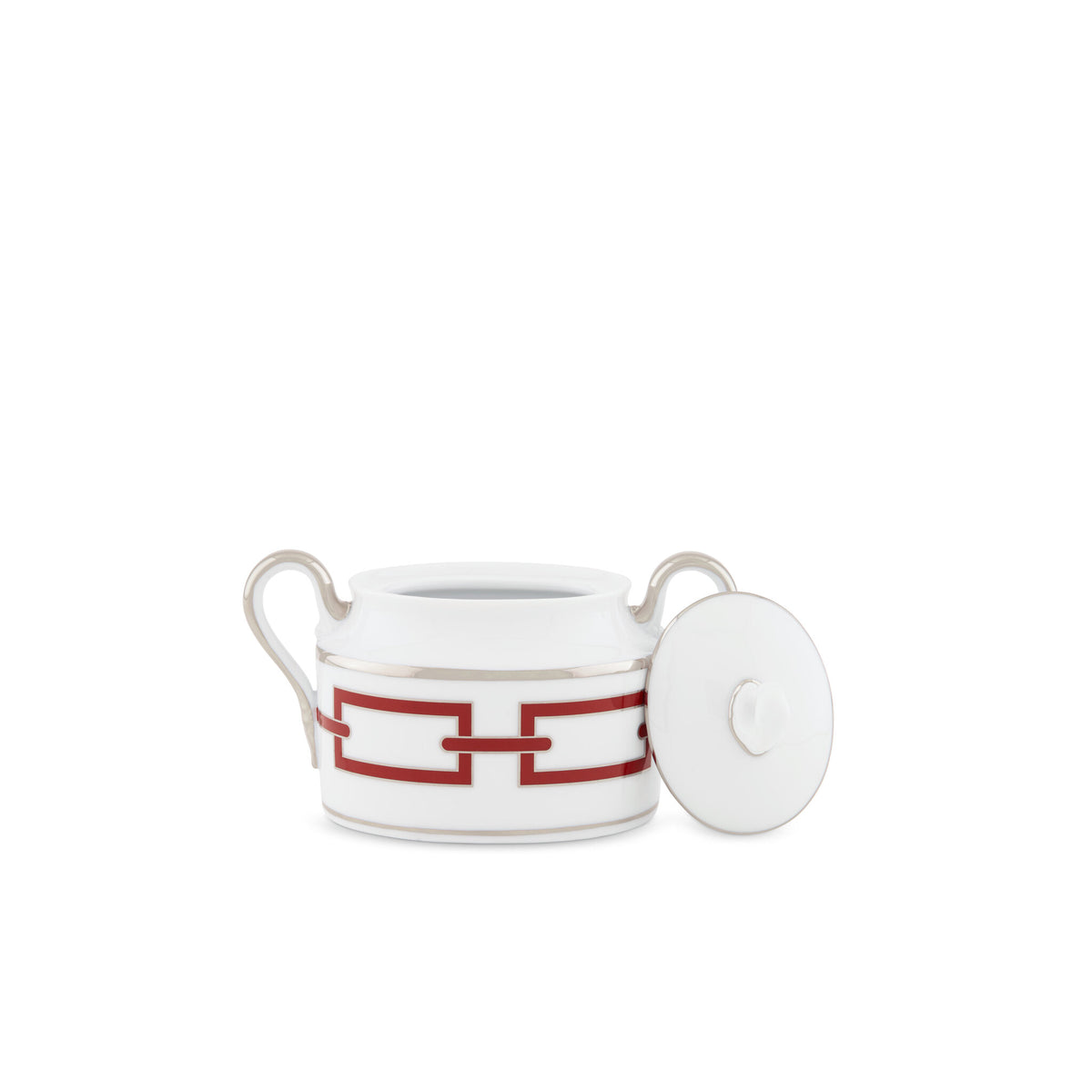 Ginori 1735 Catene Sugar Bowl, Scarlatto, view 3