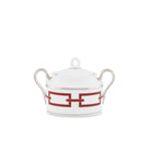Ginori 1735 Catene Sugar Bowl, Scarlatto