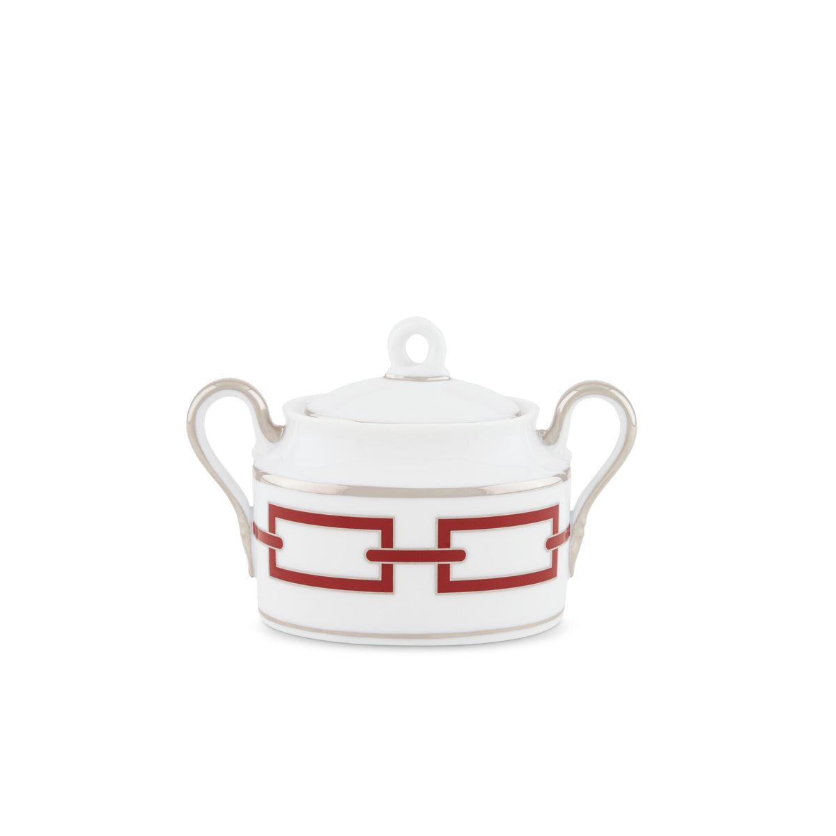 Ginori 1735 Catene Sugar Bowl, Scarlatto