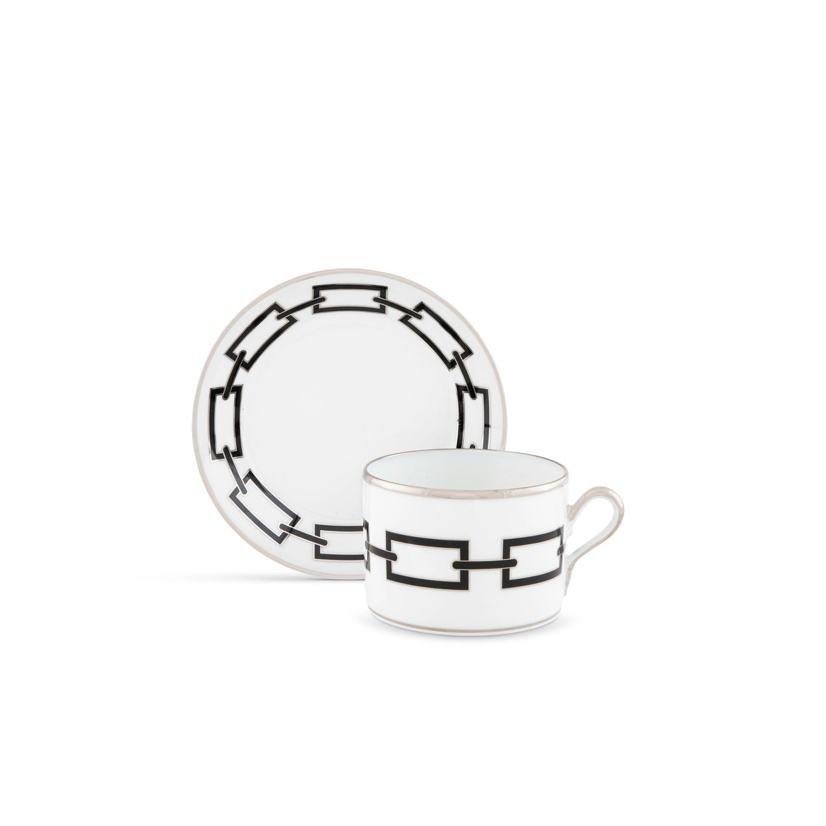 Ginori 1735 Catene Tea Cup, Black, view 3