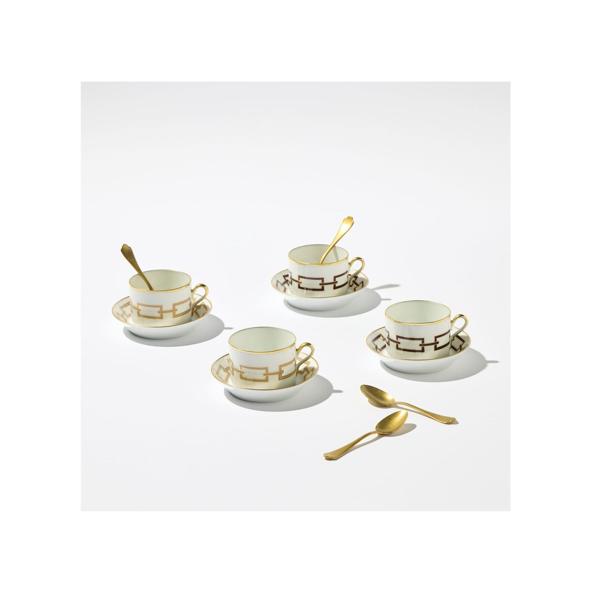 Ginori 1735 Catene Tea Saucer, Ebano, view 6