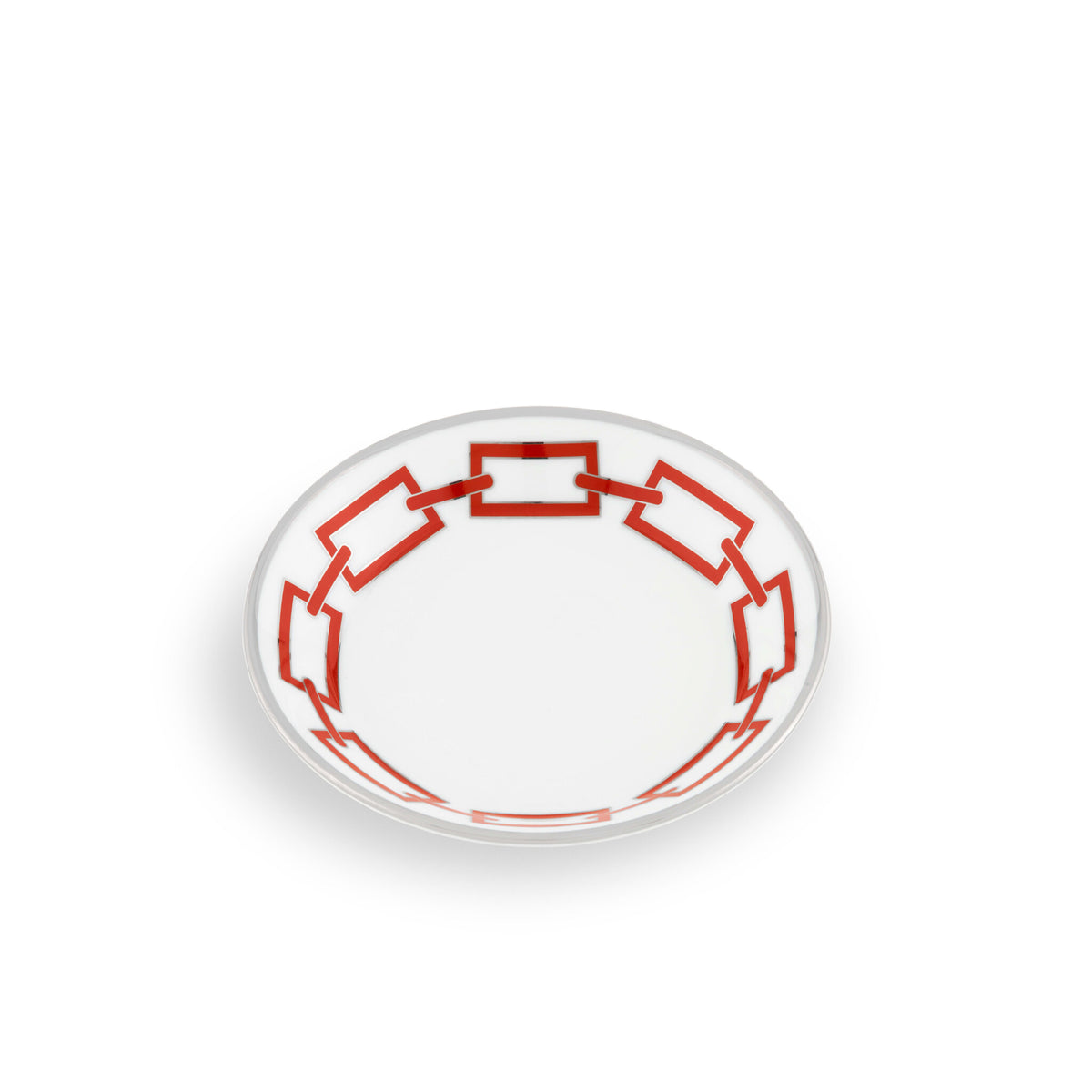 Ginori 1735 Catene Tea Saucer, Scarlatto, view 2