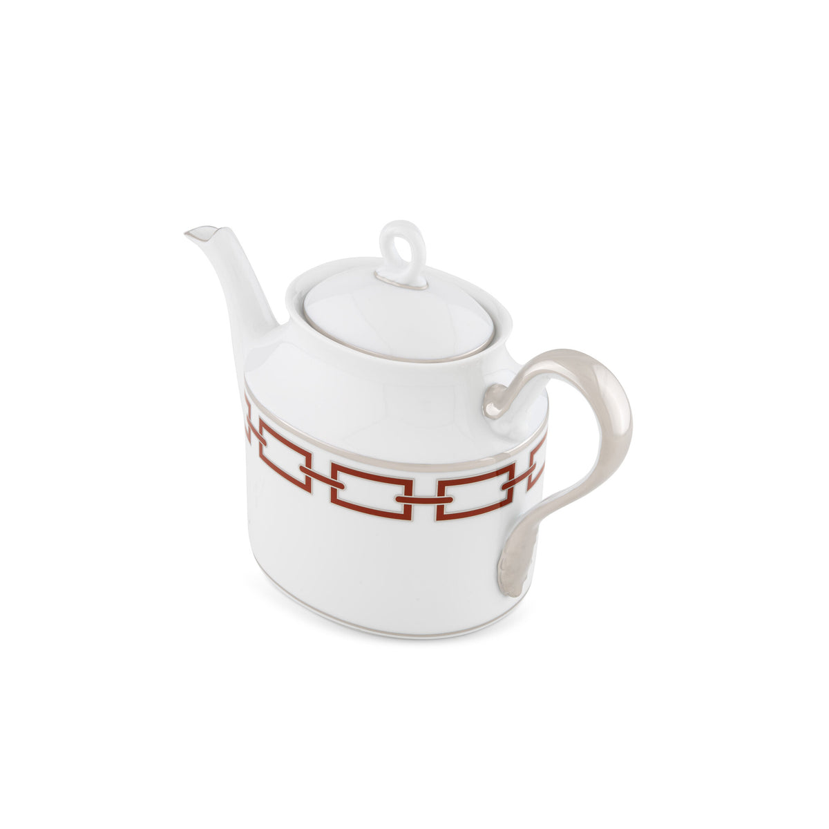 Ginori 1735 Catene Teapot, Scarlatto, view 2