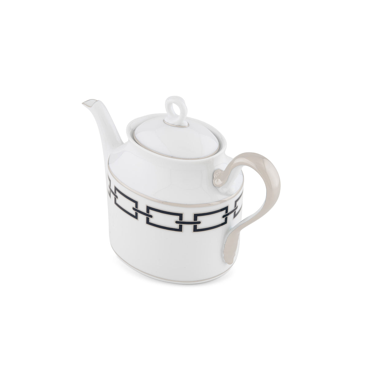 Ginori 1735 Catene Teapot, Zaffiro, view 2