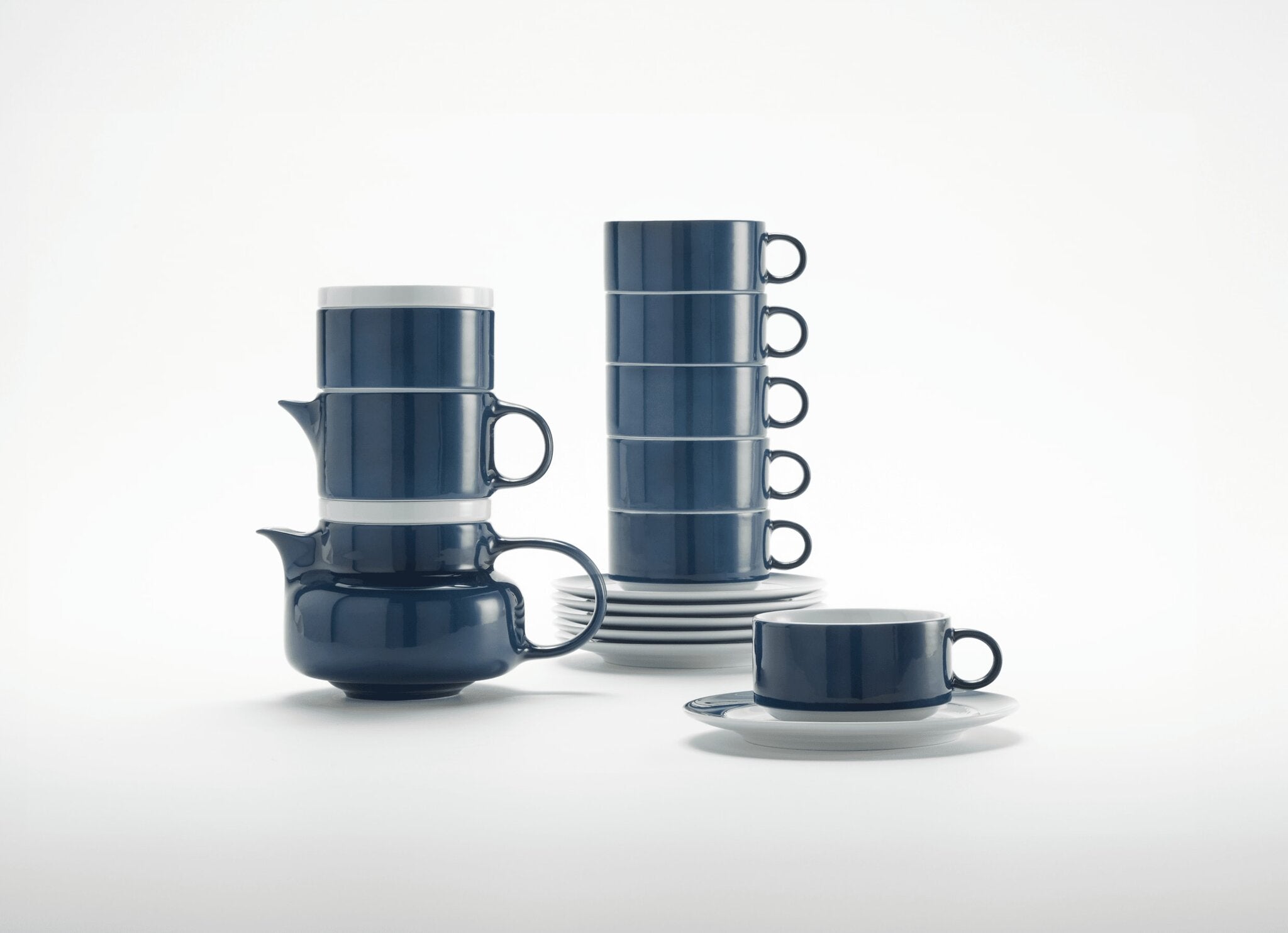 Ginori 1735 Colonna Re-Edition Tea Set for 6, Blue
