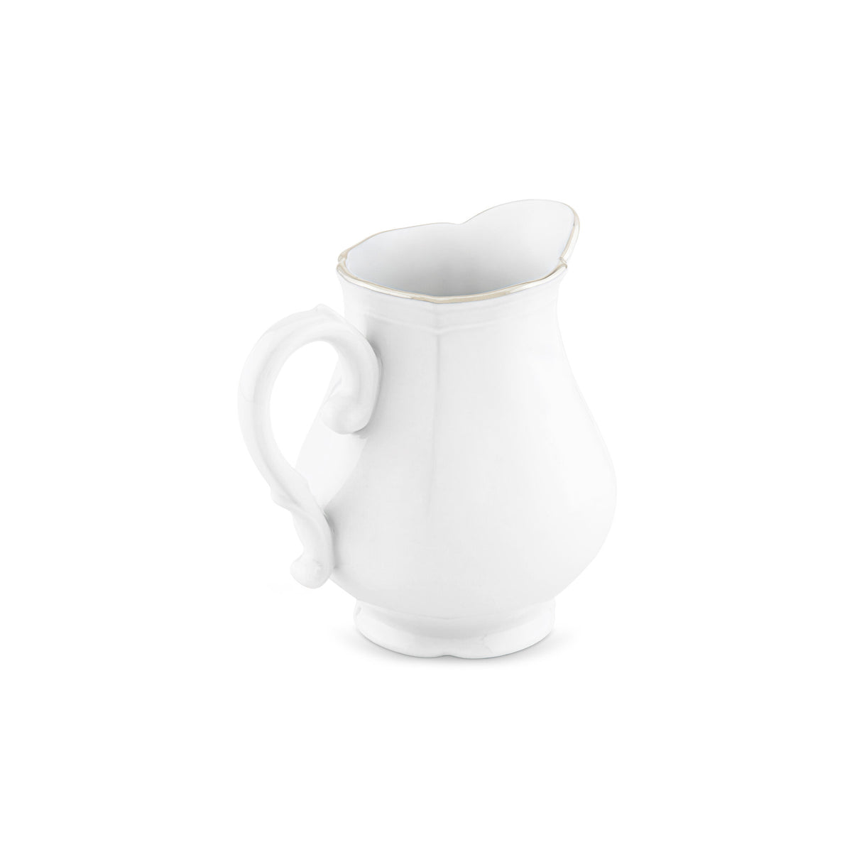 Ginori 1735 Corona Milk Pitcher, Platinum, view 2