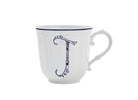 Ginori 1735 Corona Monogram Letter Mug, Blue – Letter J