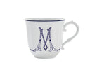 Ginori 1735 Corona Monogram Letter Mug, Blue – Letter M