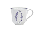 Ginori 1735 Corona Monogram Letter Mug, Blue – Letter O