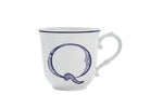 Ginori 1735 Corona Monogram Letter Mug, Blue – Letter Q