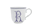 Ginori 1735 Corona Monogram Letter Mug, Blue – Letter R