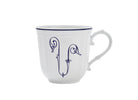 Ginori 1735 Corona Monogram Letter Mug, Blue – Letter U
