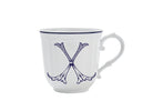 Ginori 1735 Corona Monogram Letter Mug, Blue – Letter X
