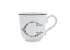 Ginori 1735 Corona Monogram Letter Mug, Blue – Letter C