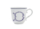 Ginori 1735 Corona Monogram Letter Mug, Blue – Letter D
