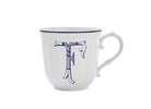 Ginori 1735 Corona Monogram Letter Mug, Blue – Letter F