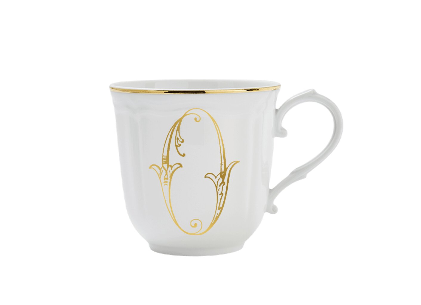 Ginori 1735 Corona Monogram Letter Mug, Gold – Letter O