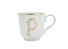 Ginori 1735 Corona Monogram Letter Mug, Gold – Letter P