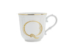 Ginori 1735 Corona Monogram Letter Mug, Gold – Letter Q