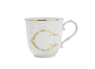 Ginori 1735 Corona Monogram Letter Mug, Gold – Letter C