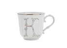 Ginori 1735 Corona Monogram Letter Mug, Platinum – Letter K