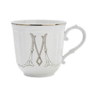 Ginori 1735 Corona Monogram Letter Mug, Platinum – Letter M