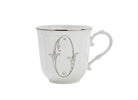 Ginori 1735 Corona Monogram Letter Mug, Platinum – Letter O