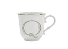 Ginori 1735 Corona Monogram Letter Mug, Platinum – Letter Q