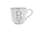 Ginori 1735 Corona Monogram Letter Mug, Platinum – Letter B
