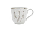 Ginori 1735 Corona Monogram Letter Mug, Platinum – Letter W