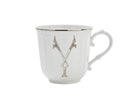 Ginori 1735 Corona Monogram Letter Mug, Platinum – Letter Y