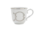 Ginori 1735 Corona Monogram Letter Mug, Platinum – Letter D