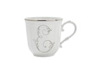 Ginori 1735 Corona Monogram Letter Mug, Platinum – Letter E