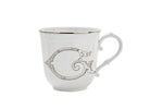 Ginori 1735 Corona Monogram Letter Mug, Platinum – Letter G