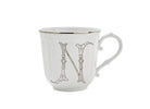 Ginori 1735 Corona Monogram Letter O Mug, Platinum