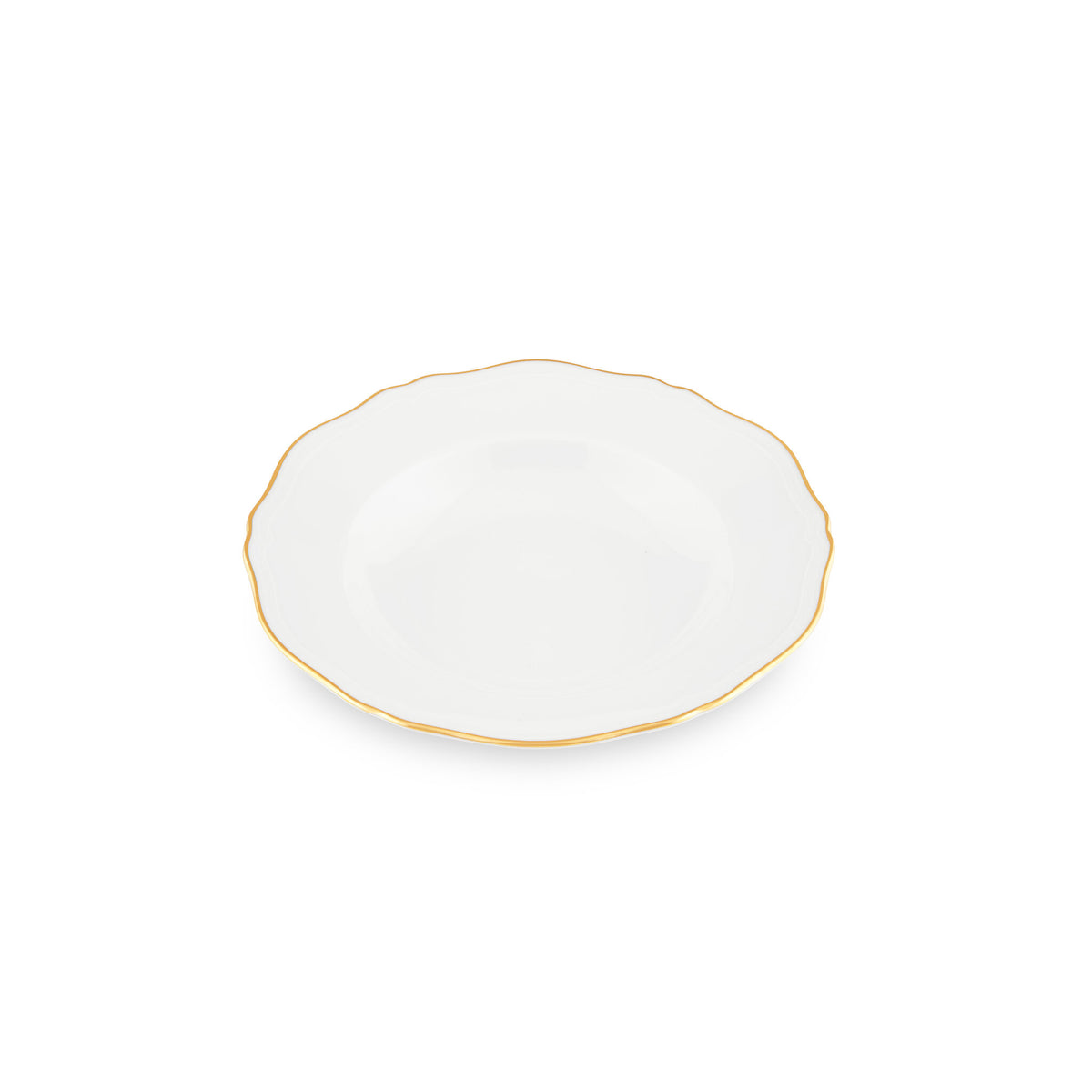 Ginori 1735 Corona Soup Plate, Gold, view 2