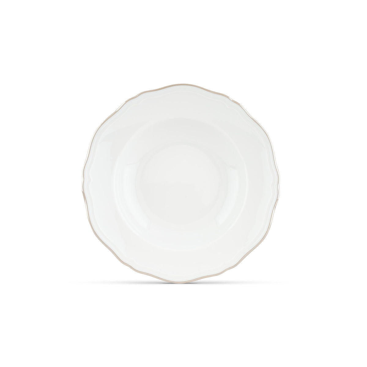 Ginori 1735 Corona Soup Plate, Platinum