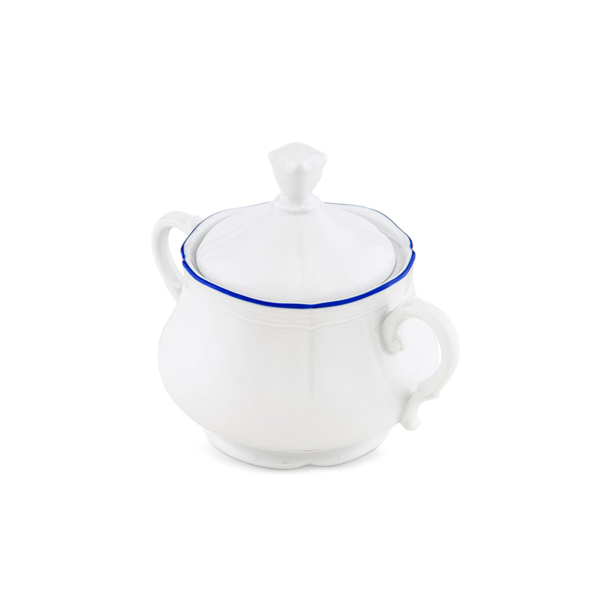 Ginori 1735 Corona Sugar Bowl, Cobalt Blue, view 2