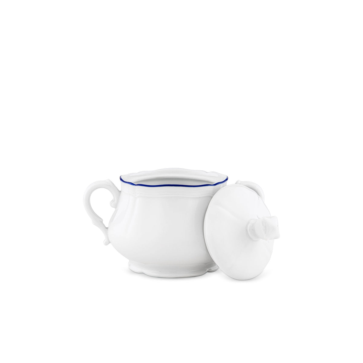 Ginori 1735 Corona Sugar Bowl, Cobalt Blue, view 3