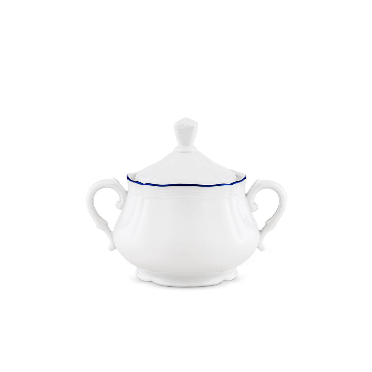 Ginori 1735 Corona Sugar Bowl, Cobalt Blue