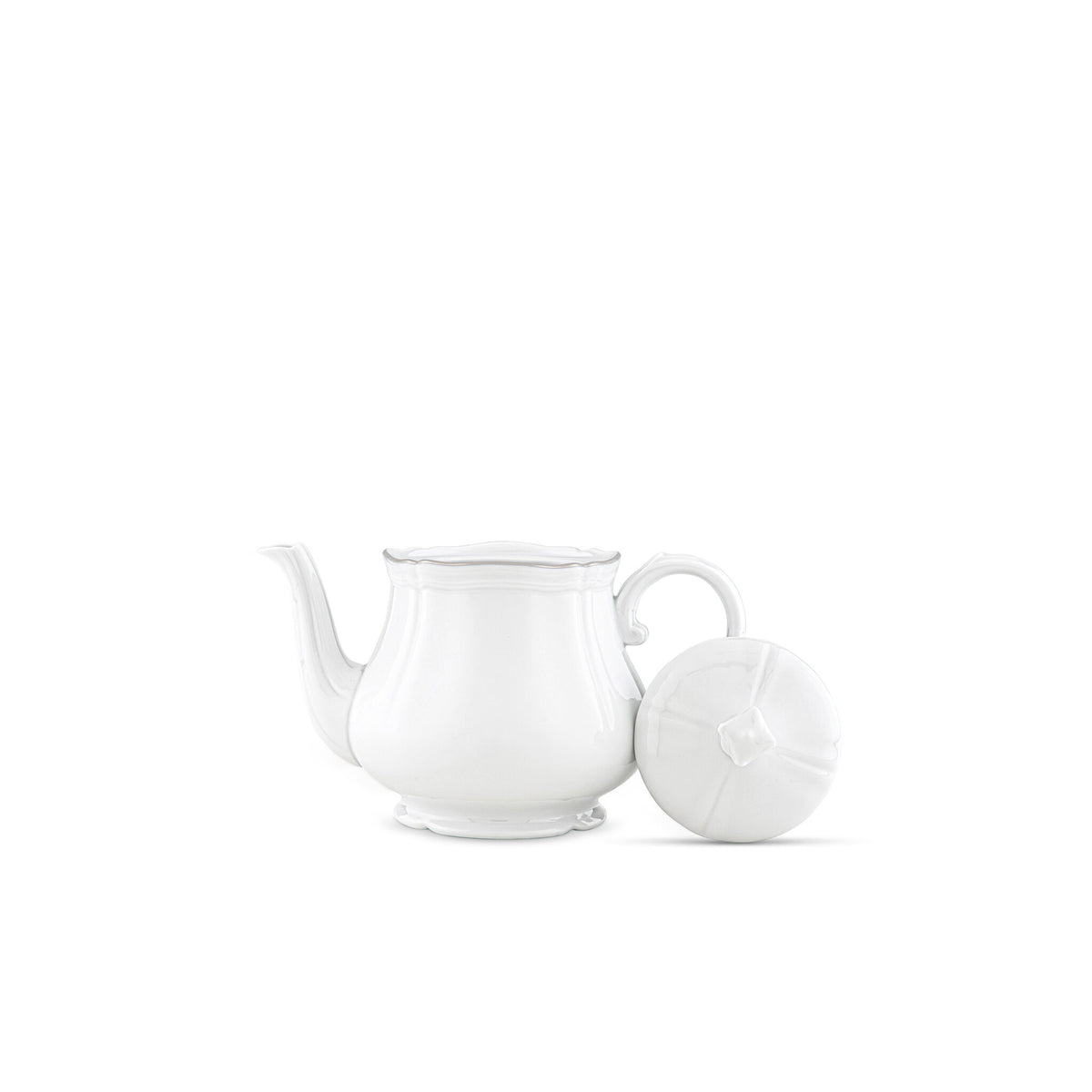 Ginori 1735 Corona Teapot, Platinum, view 3