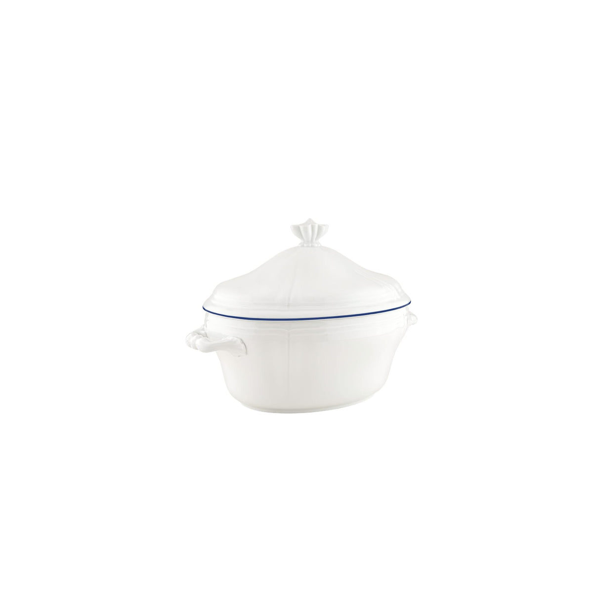Ginori 1735 Corona Tureen, Cobalt Blue, view 2