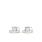 Ginori 1735 Diva Coffee Set for Two, Light Blue