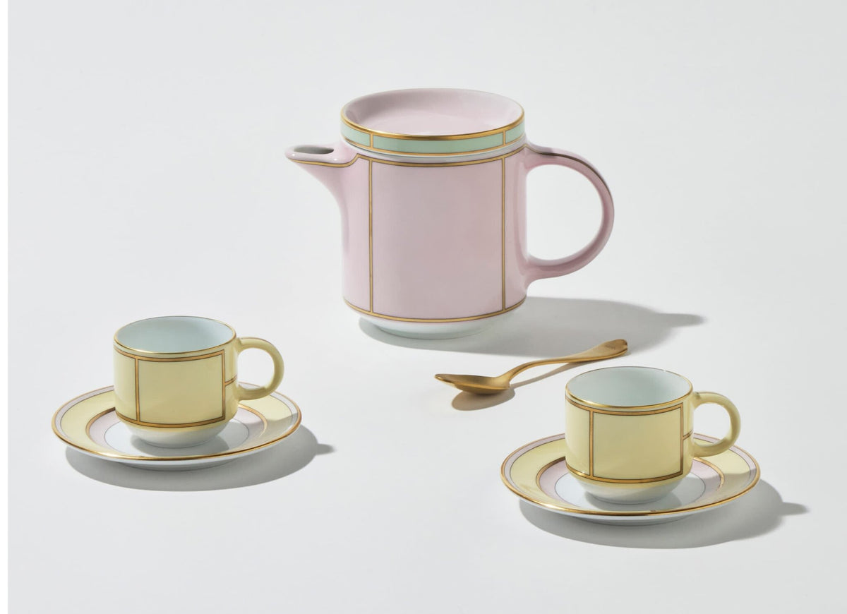Ginori 1735 Diva Coffee Set for Two, Yellow, view 4