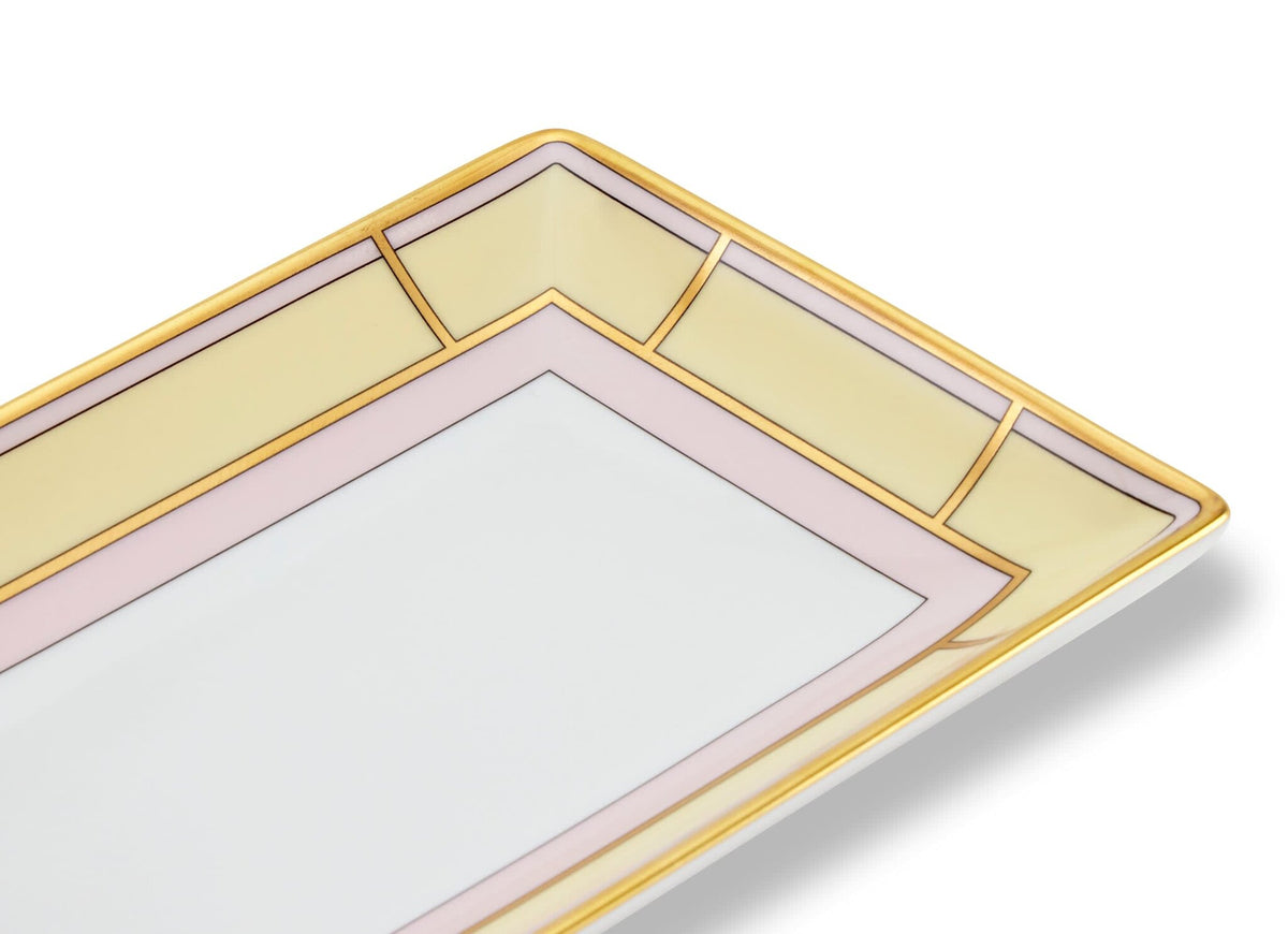 Ginori 1735 Diva Rectangular Change Tray, Yellow, view 3